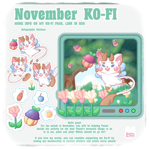 November's Ko-Fi: Pastel's Fun Activities!
