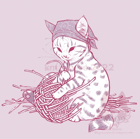 Sketchbook - Basket Weaving Kitty