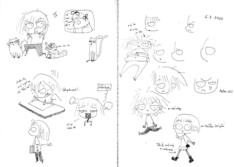 Day 1 - Redraw my daily comic (trying...~~~)