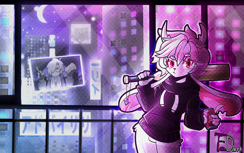 Bunny in the city that never sleeps 🌃✨💜 - FanArt
