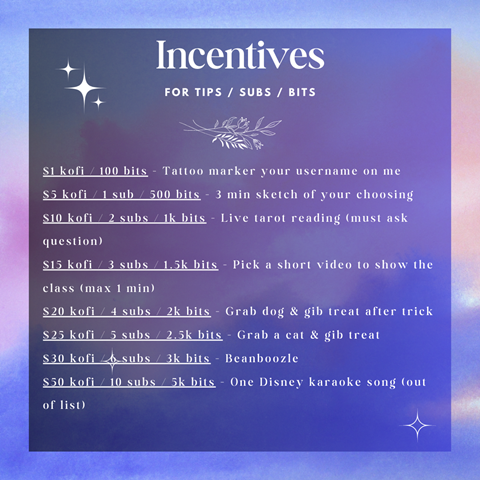 Incentives and Karaoke list posted!