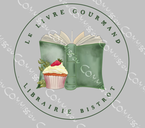 [Commission] Le Livre Gourmand -  Logo Drawing