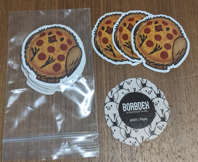 Pizza Borb Stickers