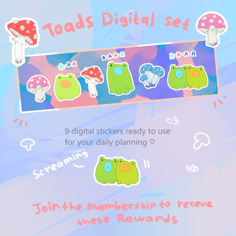 Mini set of TOADS for your digital planner!