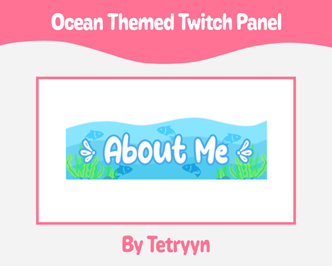 Ocean Themed Twitch Panel 🐟🫧
