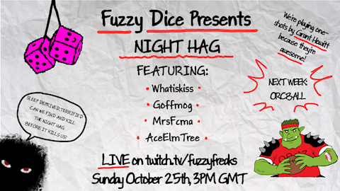 Hanging Out on Fuzzy Dice this Sunday!