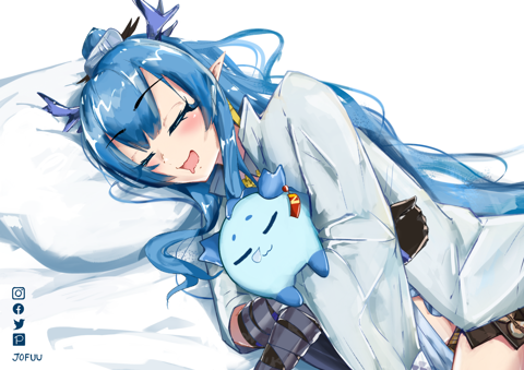 [Arknights] Sleeping Ling and bean~💙