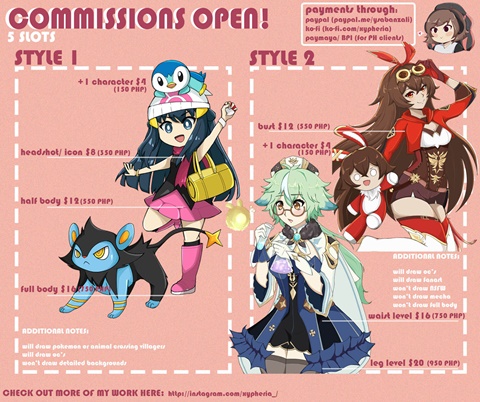 Updated Commission Sheet
