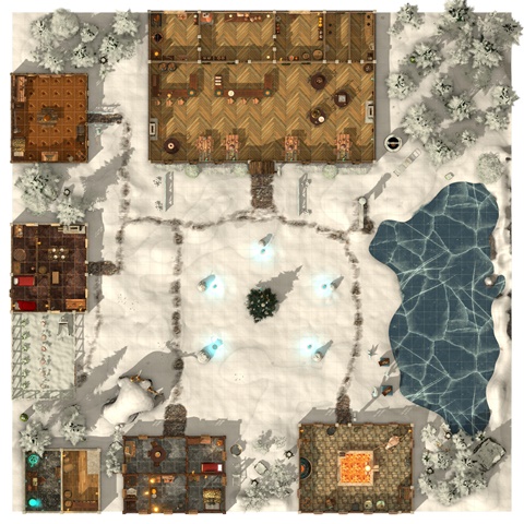 Winter Town Map - Witch LaBefana's Ko-fi Shop - Ko-fi ️ Where creators ...