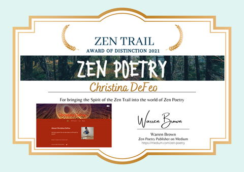 Zen Trail Award of Distinction 2021