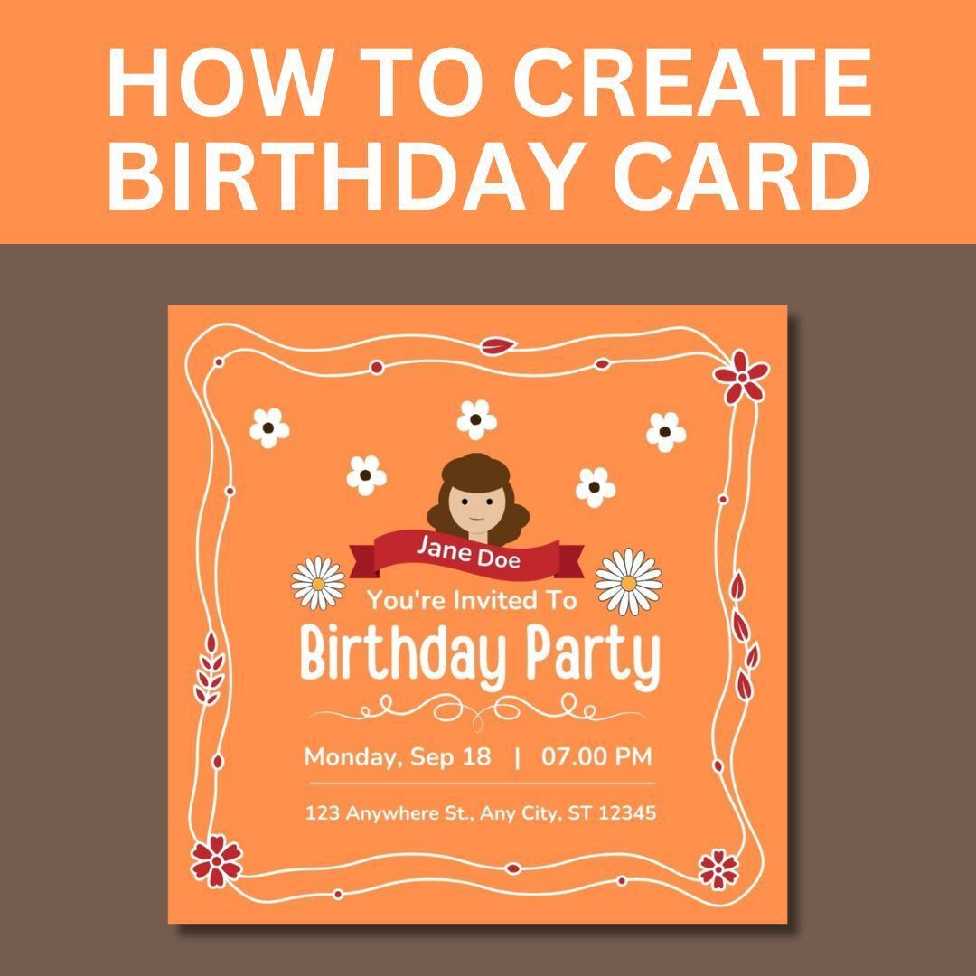 Create cute birthday card in Canva