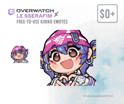 F U Twitch Overwatch X Le Sserafim Kiriko Animated Emote Spyderowo S Ko Fi Shop Ko Fi