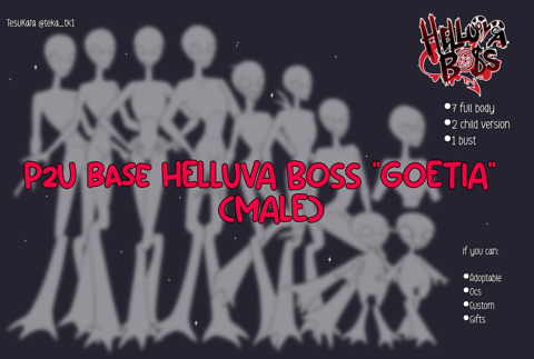 P2U base Helluva Boss Goetia ( male ) - TesuKara 's Ko-fi Shop - Ko-fi ...