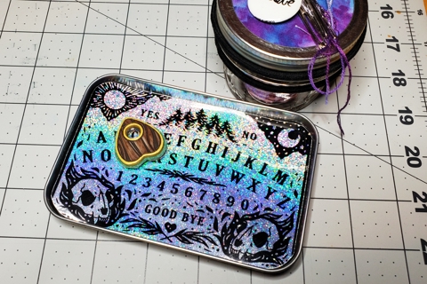Talking Board Embroidery Tin update