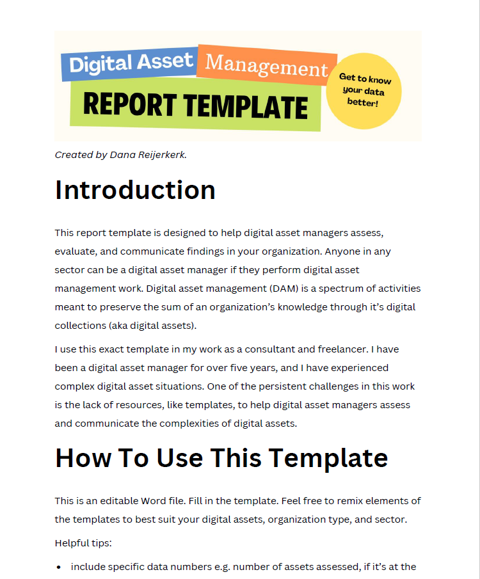 Digital Asset Management Report Template - Dana (@decolFutures ...