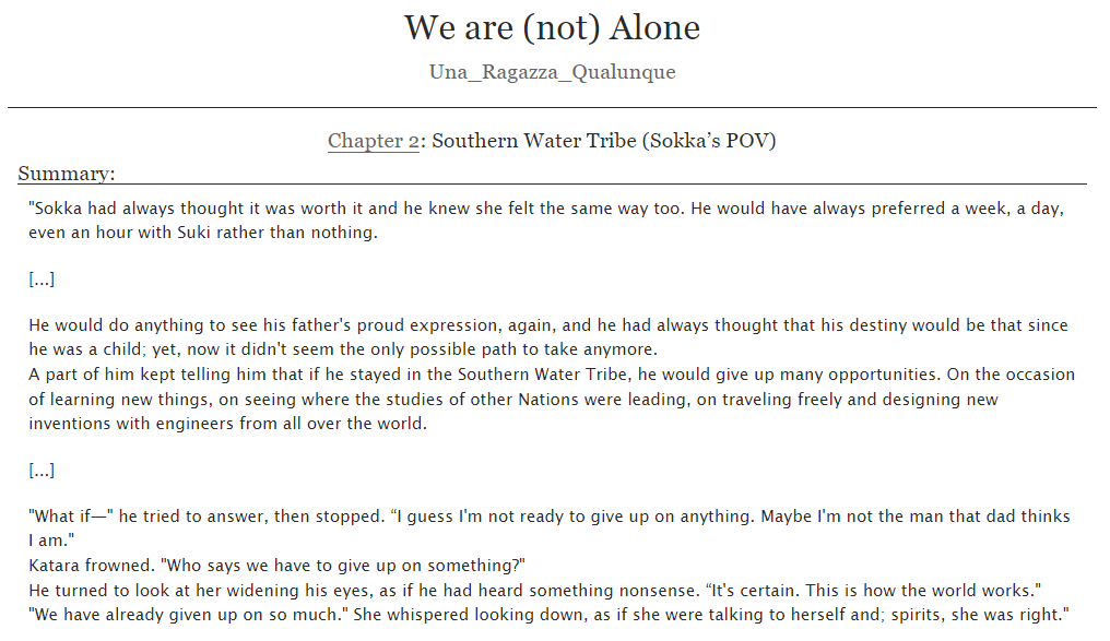 We are (not) Alone [Chapter 2]