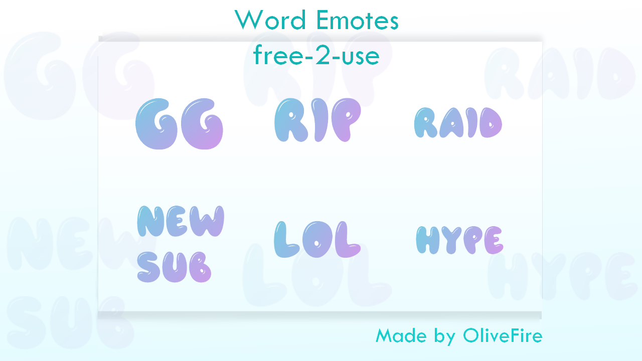 My Twitch Word Emotes Set - OliveFire's Ko-fi Shop - Ko-fi ️ Where ...