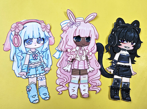 Cute family paper dolls and clothes (including 3 skin tones) -  pinkpingdoll's Ko-fi Shop - Ko-fi ❤️ Where creators get support from fans  through donations, memberships, shop sales and more! The original 