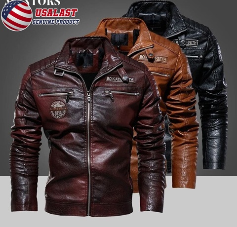 Fleece Leather Jacket - Usalast.com