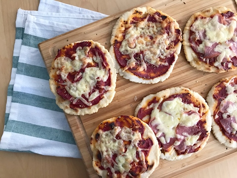 Week 1 Cooking: Mini Flatbread Pizzas