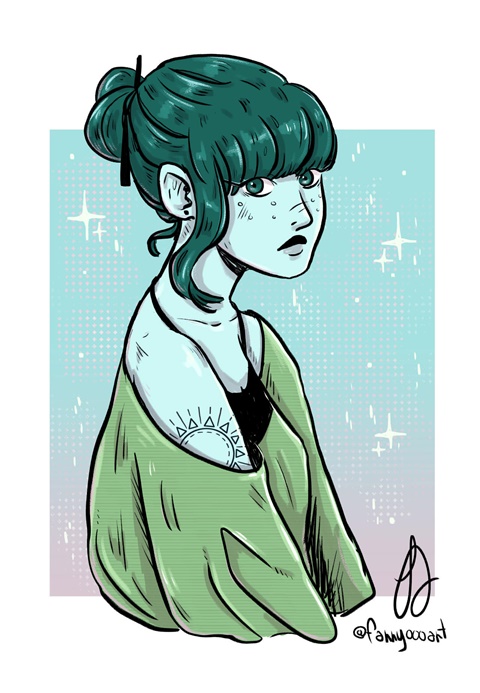 Green Girl Sketch