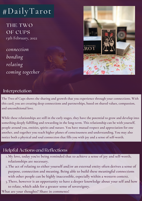 13th February: The Two Of Cups
