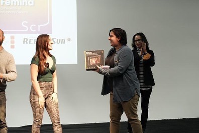 Winning 1st place at Cinema Femina Screening