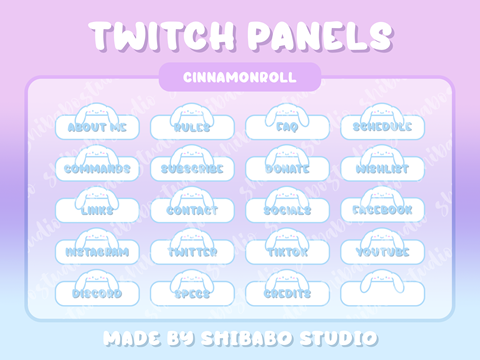 Cinnamoroll Twitch Panels - Jenny's Ko-fi Shop - Ko-fi ️ Where creators ...