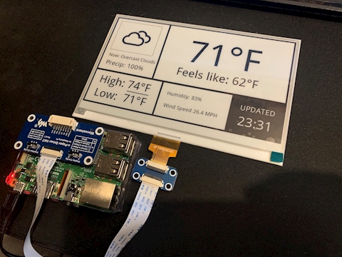 Raspberry Pi E-Paper Weather Display