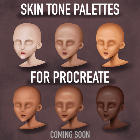 Skin Tone Palettes for Procreate