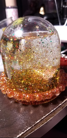 My first ever glitter globe!