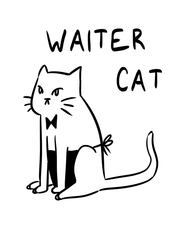 'Waiter Cat' Now Available for Purchase!