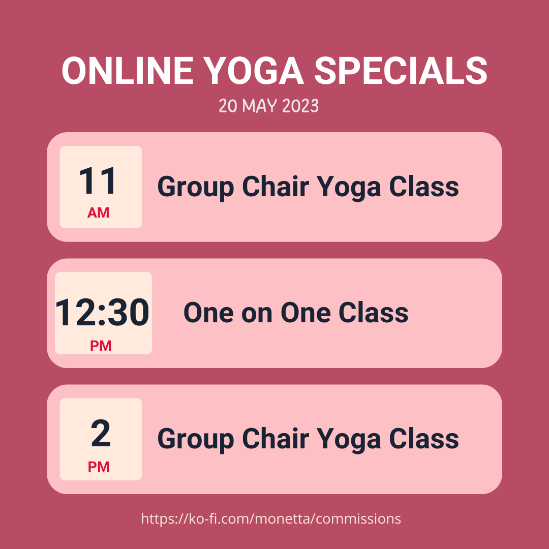 May Virtual Chair Yoga Class Date Announcement