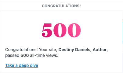 500 Website Views