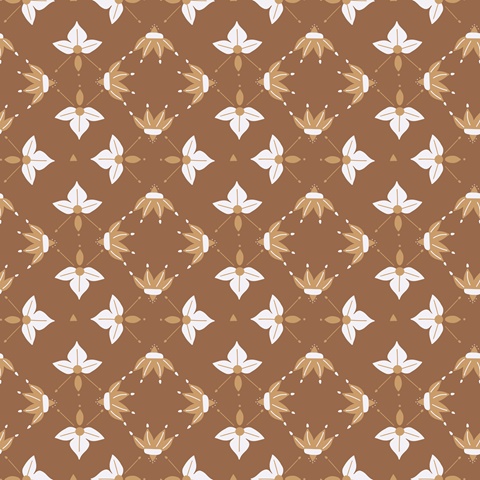 Brown Folkish Supporting Pattern Collection