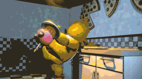 Chica in the kitchen