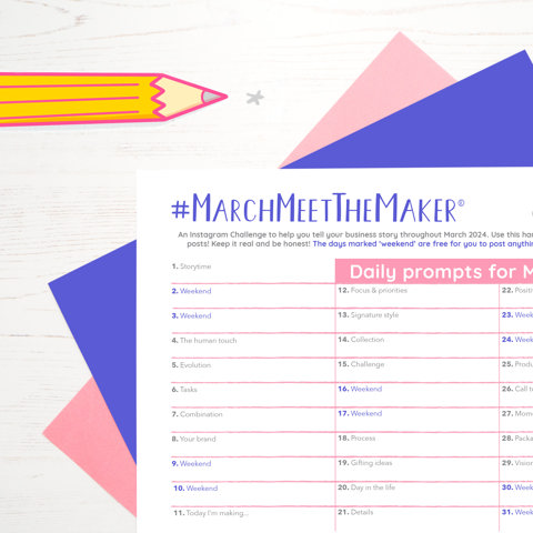 #MarchMeetTheMaker Planner