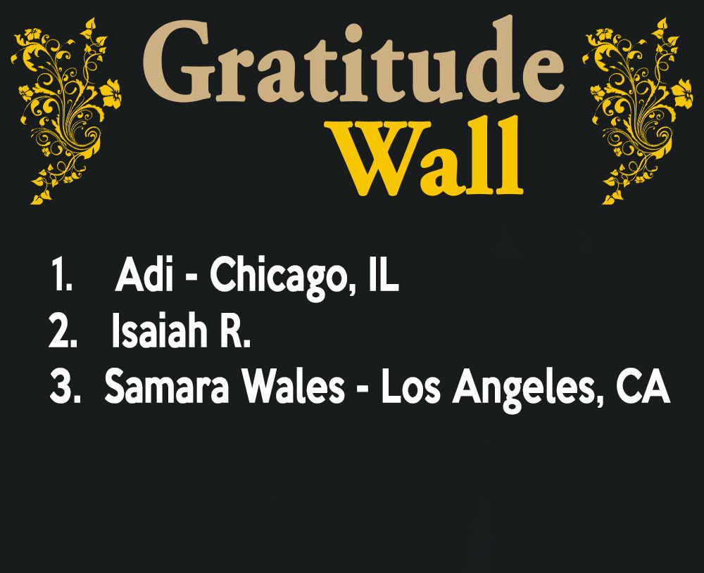 Updating our Gratitude Wall!