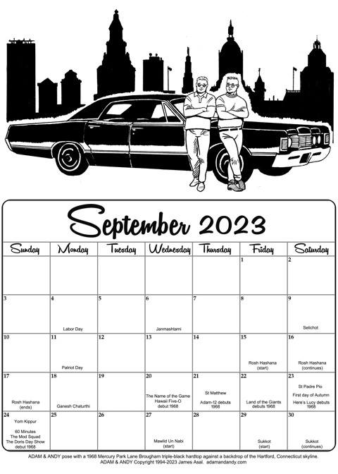 ADAM & ANDY September 2023 Calendar