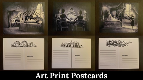 Art Print Postcards and Bookmarks!