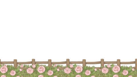 Free Fence Border with Flowers