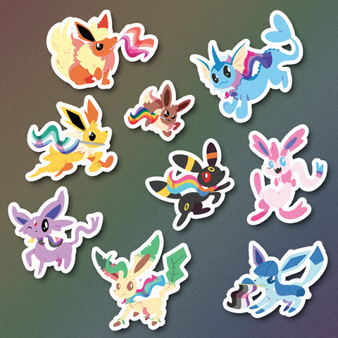 Eevee evolutions Pokemon stickers PNG - Lylia Creations's Ko-fi Shop -  Ko-fi ❤️ Where creators get support from fans through donations,  memberships, shop sales and more! The original 'Buy Me a Coffee