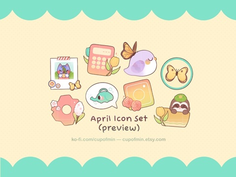 April Icon Set spoiler 🌷✨