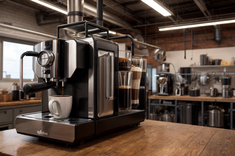 The industrial running espresso machine