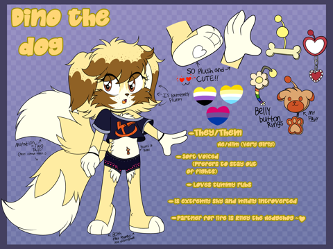 Dino the dog reference sheet
