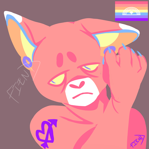 Xenogender Pride Flag Palette Drawing 