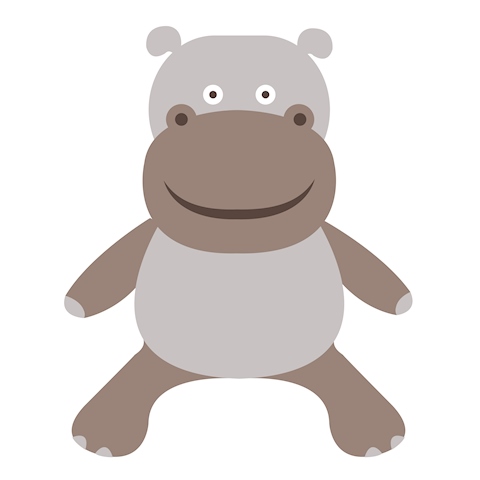 hippopotamus icon free vector