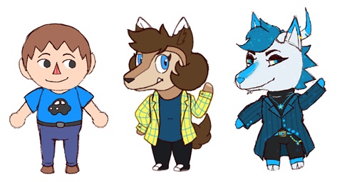 Animal Crossing Streamers (colored sketch)