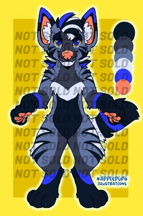 Midnight Striped Hyena Adoptable - Stargazing Shep's Ko-fi Shop - Ko-fi ...