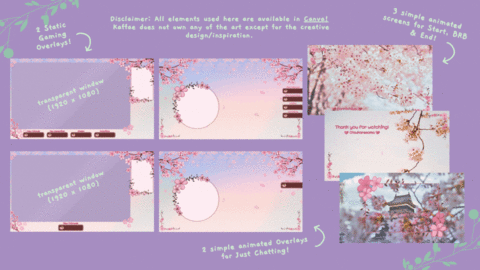 Sakura Viewing - Stream Overlays Bundle - Kaffae's Ko-fi Shop - Ko-fi ️ ...